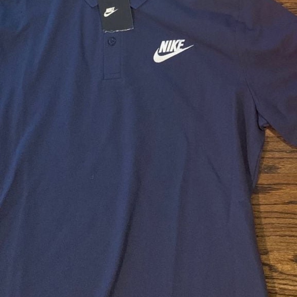Nike New Mens Navy Blue Polo shirt - Picture 3 of 3